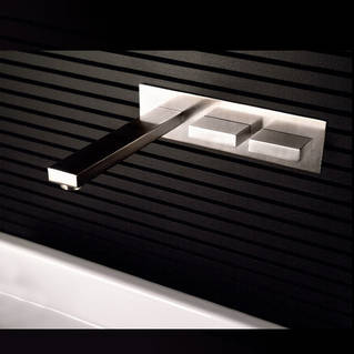 Gessi Design: Rettangolo T Waschtischer Wand, art. 20487 und art. 20486 horizontal und vertikal montierbar