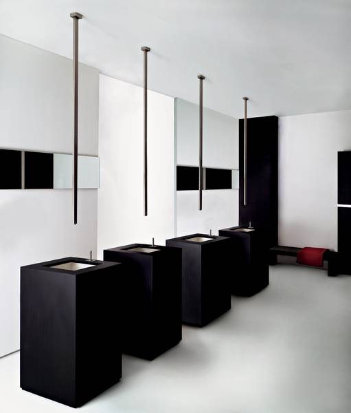 Gessi Rettangolo Badkonzept mit Deckenausl�ufe 20099 edelstahl