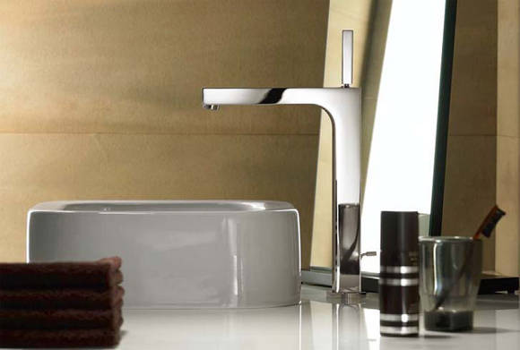 Citterio Waschtischmischer hoch (Highriser), Serie Axor Citterio, Design by Antonio Citterio