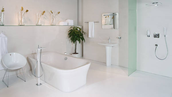 PuraVida - Bad-Armaturen von Hansgrohe Serie PuraVida, Bad-Keramik und Badewanne von Duravit Serie PuraVida - Neuheit 2009 Messe ISH 50 M�rz 2009 Frankfurt