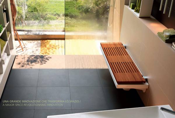 Das unsichtbare WC - G-Full by Sanikal machts m�glich, innavative L�sung f�r besondere Badgestaltung, WC-Bidet-Kombination - Wellness-WC, Gr��e 1400x500cm, macht kleine B�der gr��er und den Raum doppelt nutzbar.