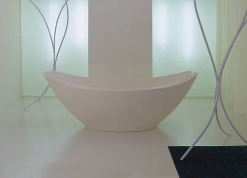 Ovalbadewanne freistehend Lavasca, Design by Matteo Thun, freistehende Badewanne aus Resina Titanica, LVTR 018, Gr��e 200x110x55/71cm, Farbe wei�, Badewanne ohne �berlauf und Wanneneinlauf