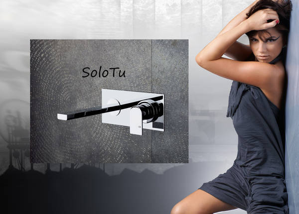SoloTu Badezimmer-Armaturen: SoloTu Waschtischmischer Wandmontage chrom, auch in den Farben wei�, schwarz und chrom geb�rstet erh�ltlich