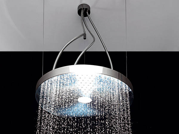abgeh�ngte Decken-Regenbrause in Funktion � 500mm mit integrierter Halogenleuchte, art. Z94197 chrom