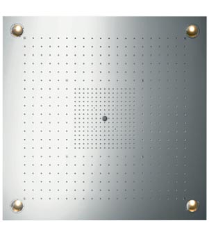 Axor Hansgrohe, Starck ShowerHeaven 970x970mm mit 4 Halogenleuchten, art. 10623800, Edelstahl