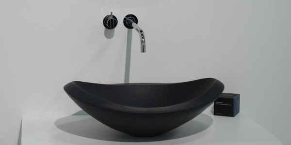 Aufsatzwaschtisch Nido, Design by Matteo Tun, aus Keramik, Gr��e 61x47,5cm, in Farbe schwarz, wei� glanz und wei� matt erh�ltlich